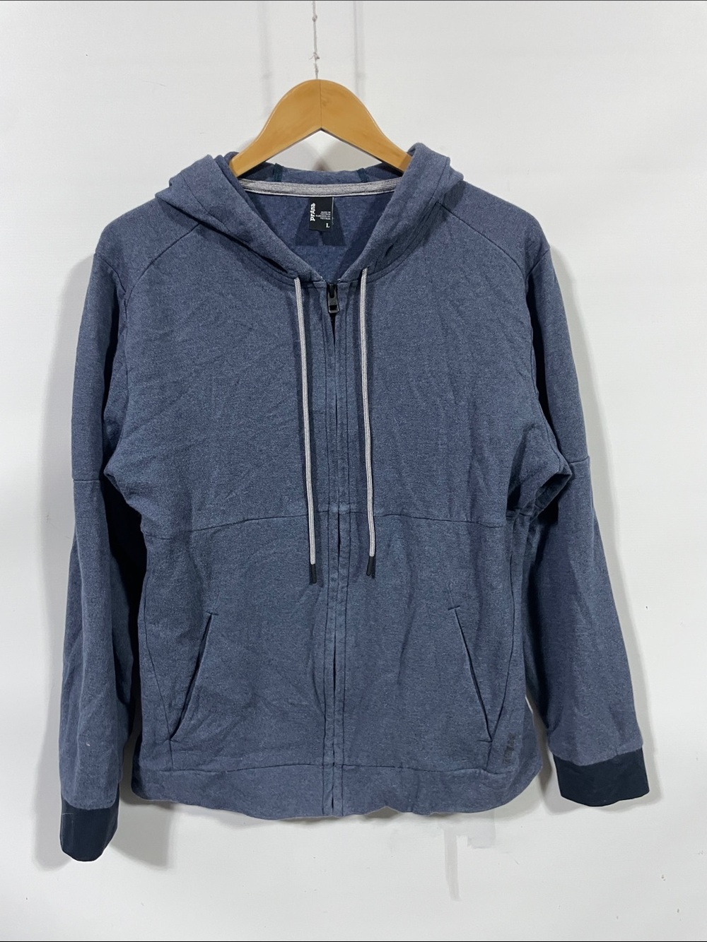 Prana Men's Heather Navy Full-Zip Hoodie